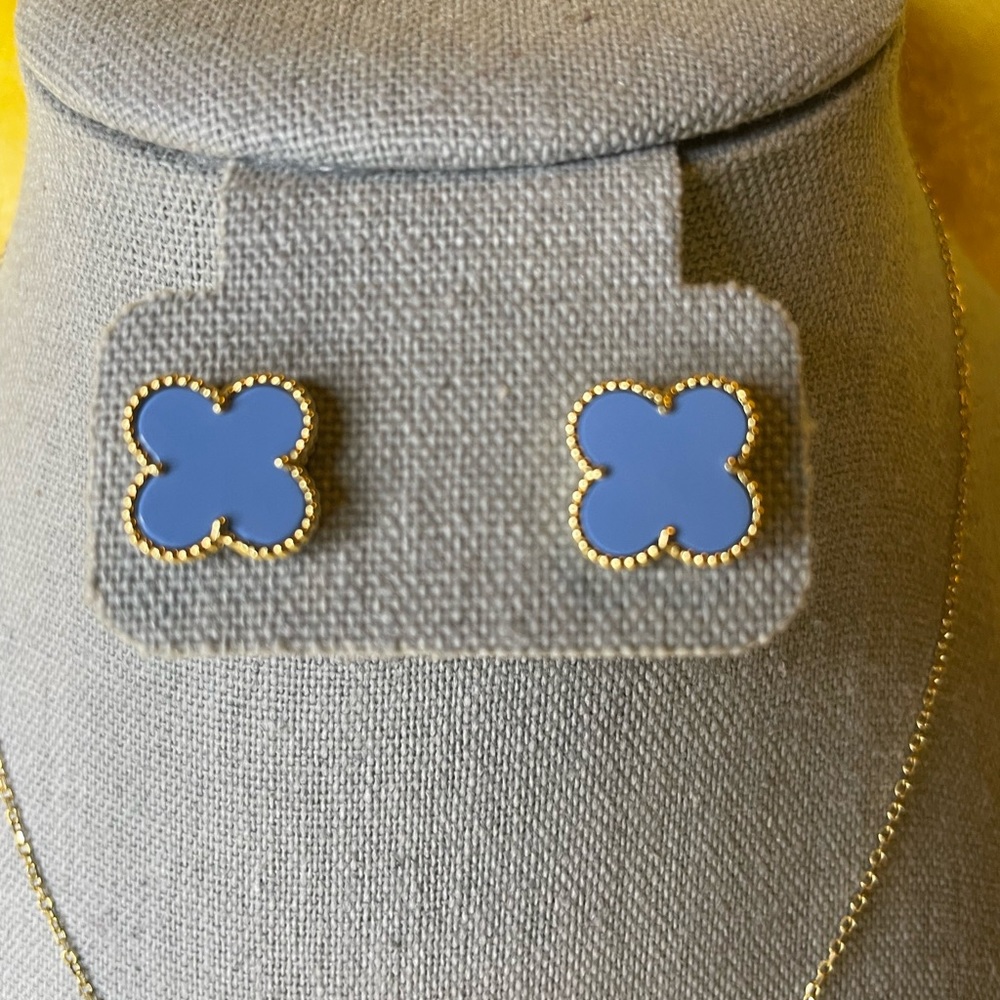 18K real gold earring